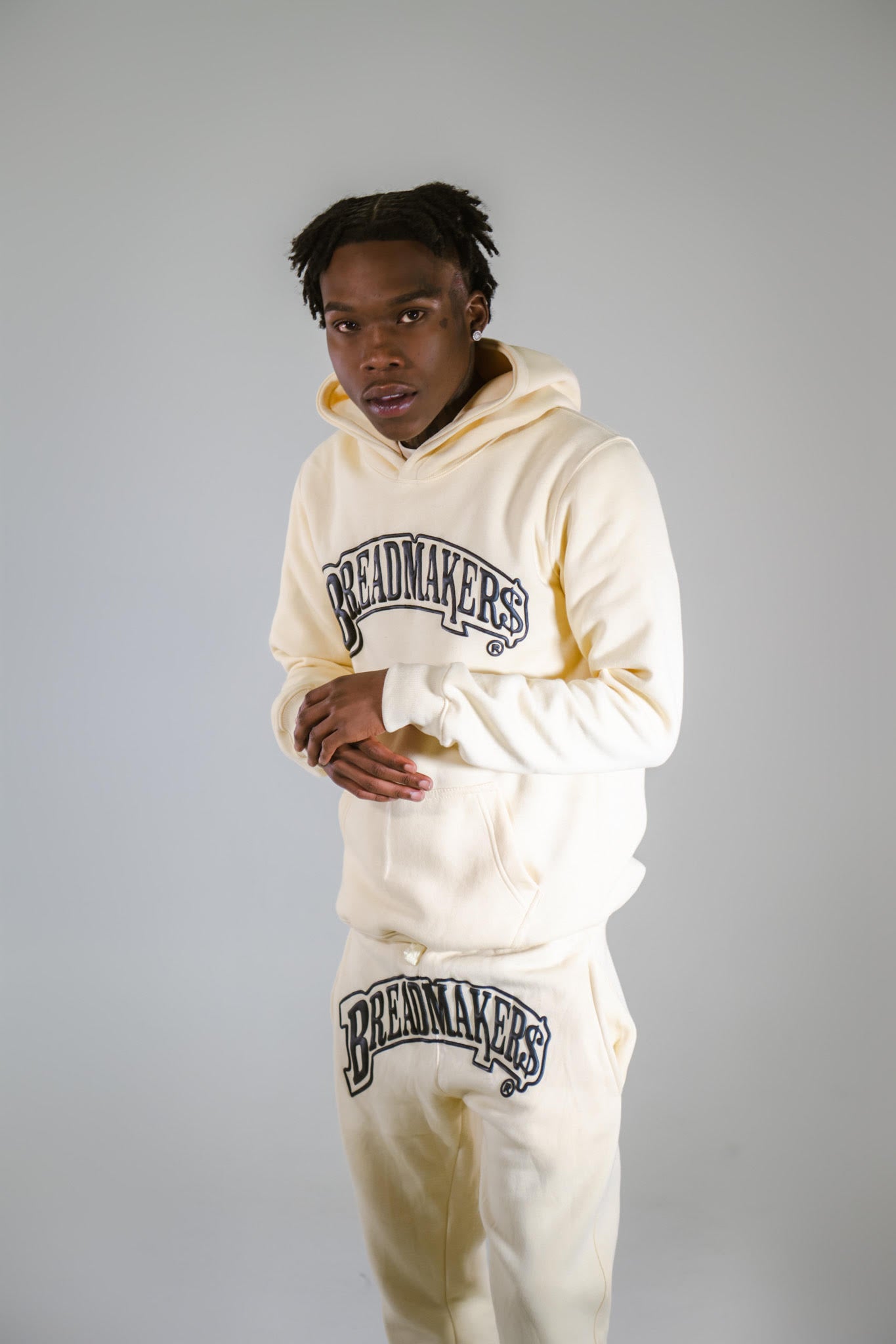 BREADMAKER$CO (PRAY FOR ME)CREAM  MALE SWEATSUIT