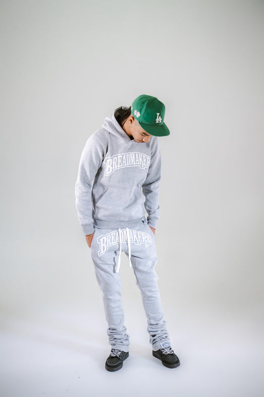 BREADMAKER$CO "PRAY 4 ME"GREY SWEATSUIT